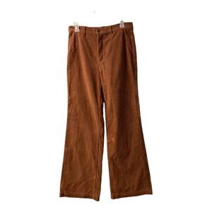 Reformation Mick High Rise Corduroy Wide Leg Pants Brown